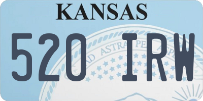 KS license plate 520IRW