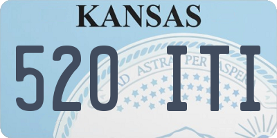 KS license plate 520ITI