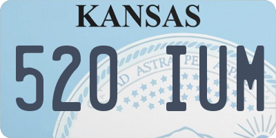 KS license plate 520IUM