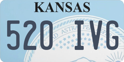 KS license plate 520IVG