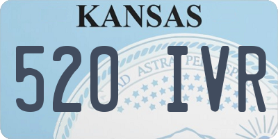KS license plate 520IVR