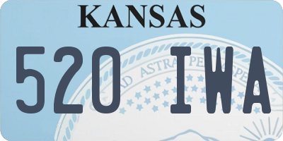 KS license plate 520IWA