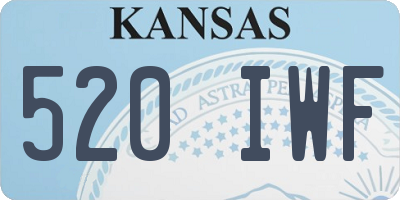 KS license plate 520IWF