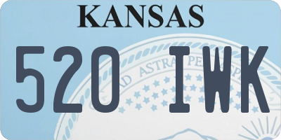 KS license plate 520IWK