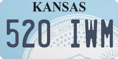 KS license plate 520IWM