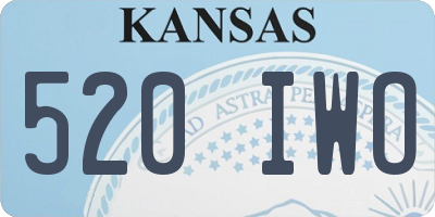KS license plate 520IWO