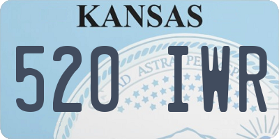 KS license plate 520IWR