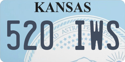 KS license plate 520IWS
