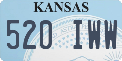 KS license plate 520IWW