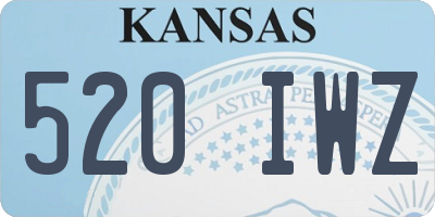 KS license plate 520IWZ