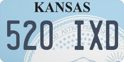 KS license plate 520IXD