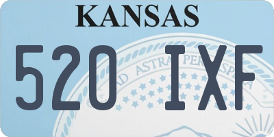 KS license plate 520IXF
