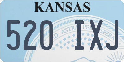 KS license plate 520IXJ