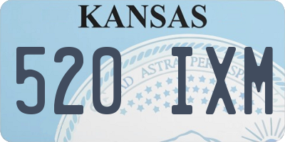 KS license plate 520IXM