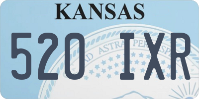 KS license plate 520IXR