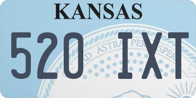 KS license plate 520IXT
