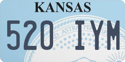 KS license plate 520IYM