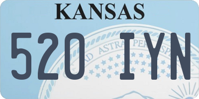 KS license plate 520IYN