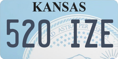 KS license plate 520IZE