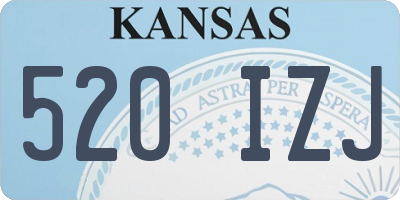 KS license plate 520IZJ