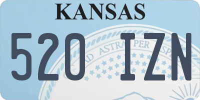 KS license plate 520IZN
