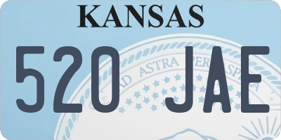 KS license plate 520JAE