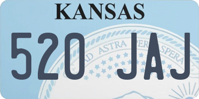 KS license plate 520JAJ
