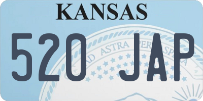 KS license plate 520JAP