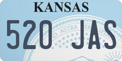 KS license plate 520JAS