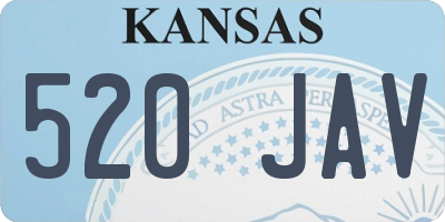 KS license plate 520JAV