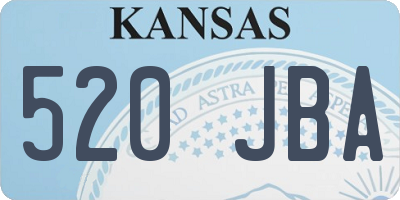 KS license plate 520JBA
