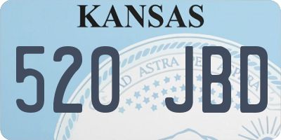 KS license plate 520JBD