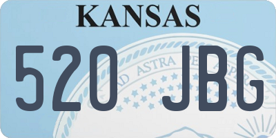 KS license plate 520JBG