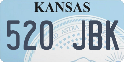 KS license plate 520JBK