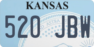 KS license plate 520JBW