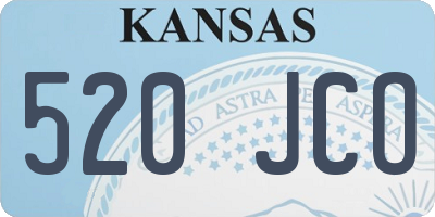 KS license plate 520JCO