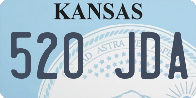 KS license plate 520JDA