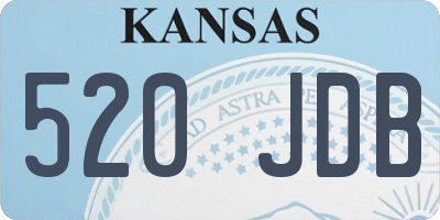 KS license plate 520JDB