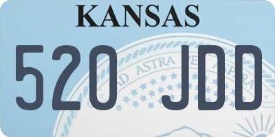 KS license plate 520JDD