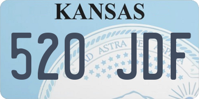 KS license plate 520JDF