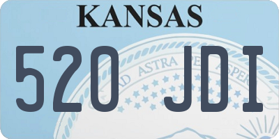 KS license plate 520JDI