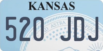 KS license plate 520JDJ