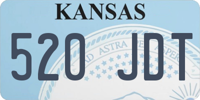 KS license plate 520JDT