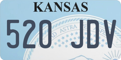 KS license plate 520JDV