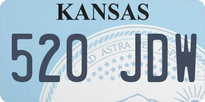 KS license plate 520JDW