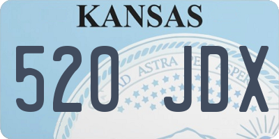 KS license plate 520JDX