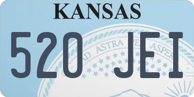 KS license plate 520JEI