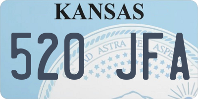 KS license plate 520JFA