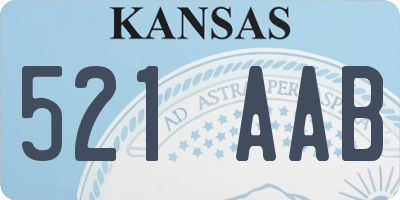 KS license plate 521AAB