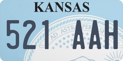 KS license plate 521AAH